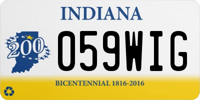 IN license plate 059WIG