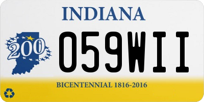 IN license plate 059WII