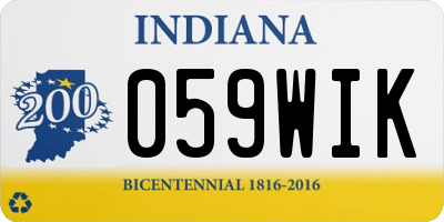 IN license plate 059WIK