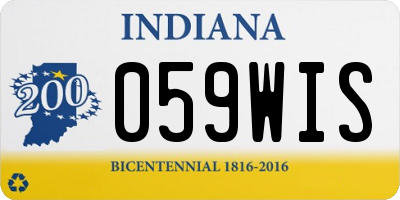 IN license plate 059WIS