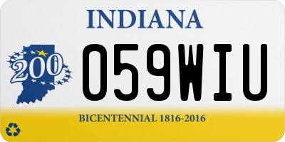 IN license plate 059WIU