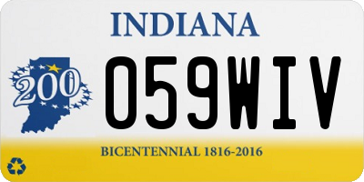 IN license plate 059WIV