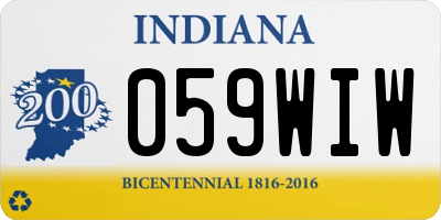 IN license plate 059WIW
