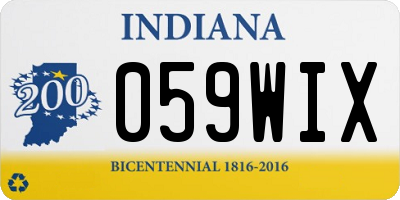 IN license plate 059WIX