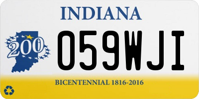 IN license plate 059WJI