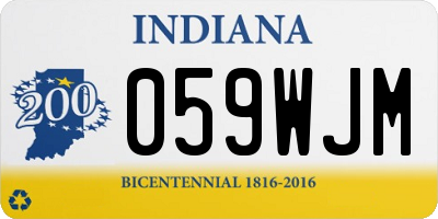 IN license plate 059WJM