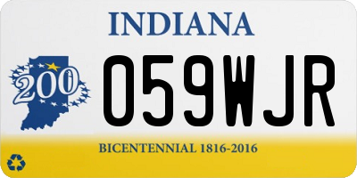 IN license plate 059WJR
