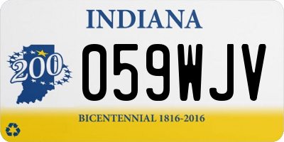 IN license plate 059WJV