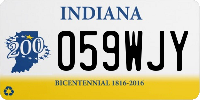 IN license plate 059WJY