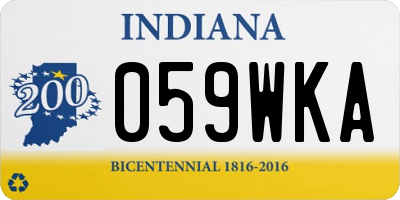 IN license plate 059WKA