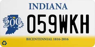 IN license plate 059WKH