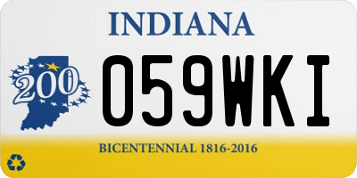 IN license plate 059WKI