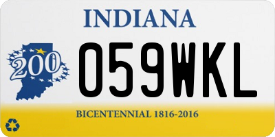 IN license plate 059WKL