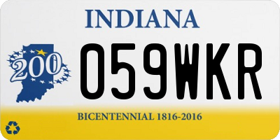 IN license plate 059WKR