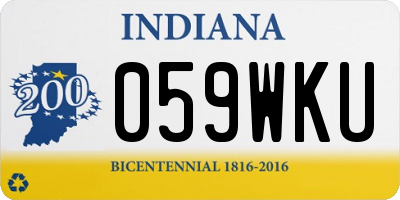 IN license plate 059WKU