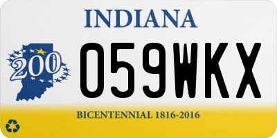 IN license plate 059WKX