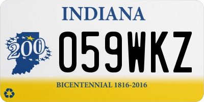 IN license plate 059WKZ