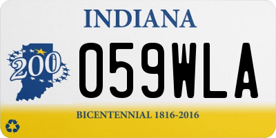 IN license plate 059WLA