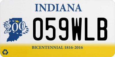 IN license plate 059WLB