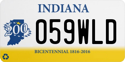 IN license plate 059WLD