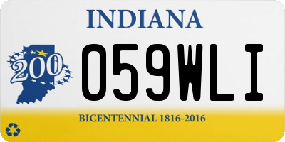 IN license plate 059WLI