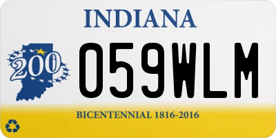 IN license plate 059WLM