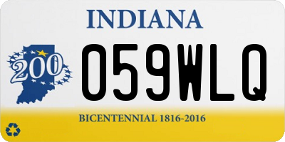 IN license plate 059WLQ