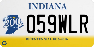 IN license plate 059WLR