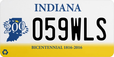IN license plate 059WLS