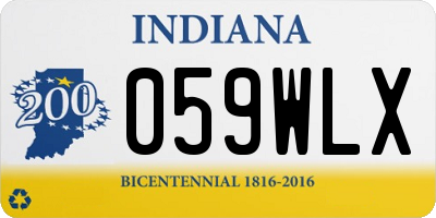 IN license plate 059WLX