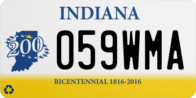 IN license plate 059WMA