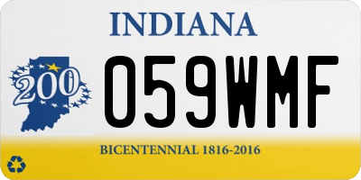IN license plate 059WMF