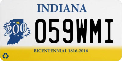 IN license plate 059WMI