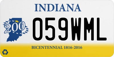 IN license plate 059WML