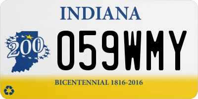 IN license plate 059WMY