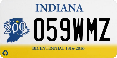 IN license plate 059WMZ