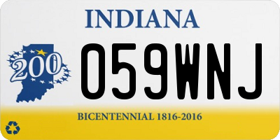 IN license plate 059WNJ