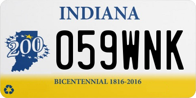 IN license plate 059WNK