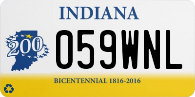 IN license plate 059WNL