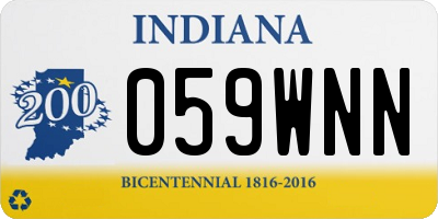 IN license plate 059WNN