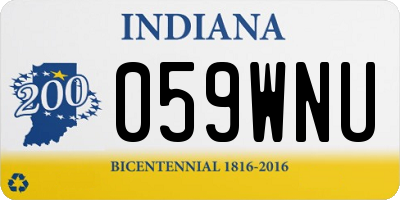 IN license plate 059WNU