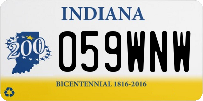 IN license plate 059WNW