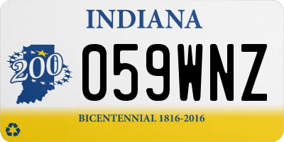 IN license plate 059WNZ