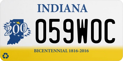 IN license plate 059WOC