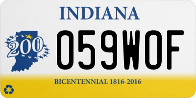 IN license plate 059WOF