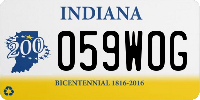 IN license plate 059WOG