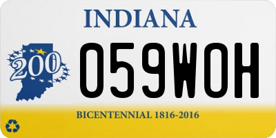 IN license plate 059WOH