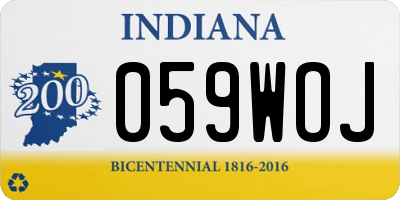 IN license plate 059WOJ