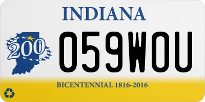 IN license plate 059WOU