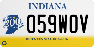 IN license plate 059WOV